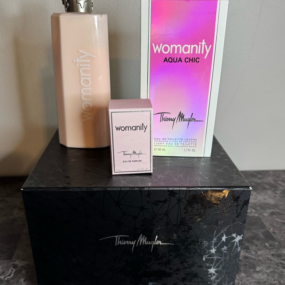 Thierry Mugler Womanity Aqua Chic Set Super Rare and Discontinued